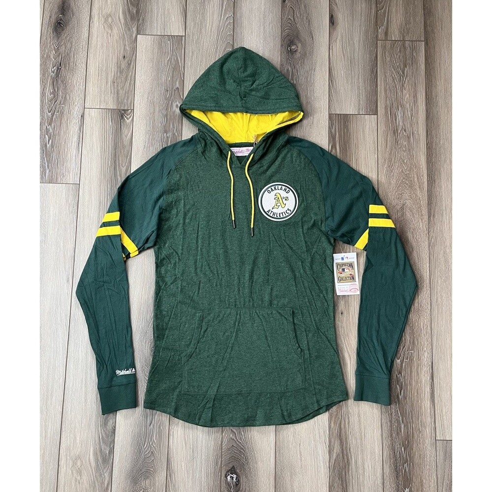 Mitchell & Ness Oakland Athletics Lightweight Raglan Pullover Hoodie Adult Small